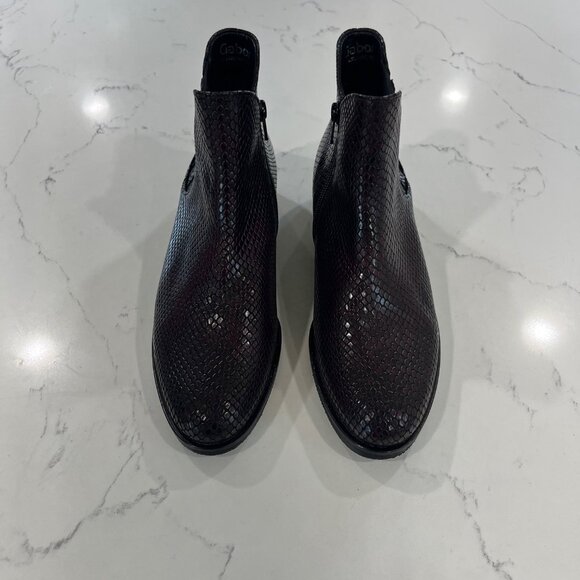 Gabor SNAKE in Whiskey Red women's ankle boots with leather design size 4.5 /7US - Picture 3 of 14